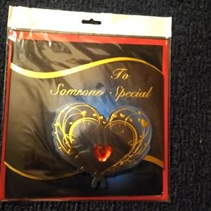 3D Valentine Card by Large and Loving Cards 8"x8" Black and Gold